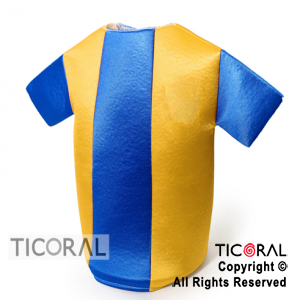 SOMBRERO CAMISETA AZUL Y ORO X 1